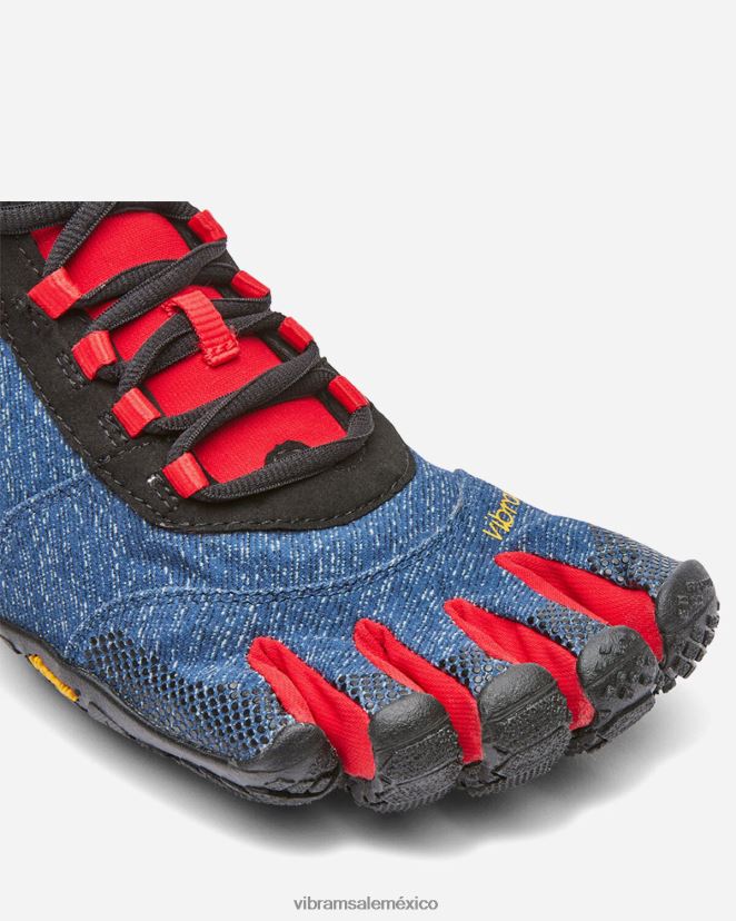 calzado XLB08X2 Vibram caminata en v mezclilla/rojo hombres