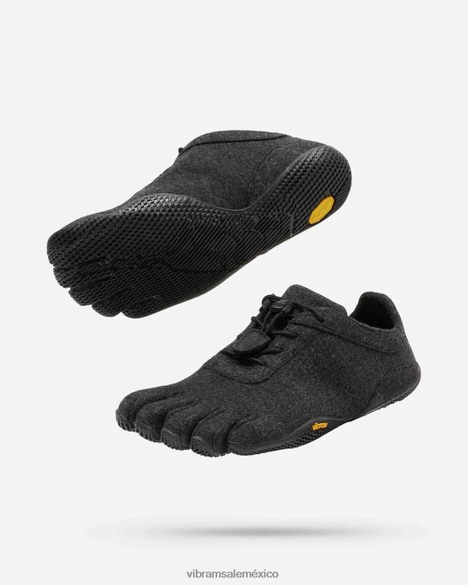 calzado XLB08X99 Vibram lana ecológica kso gris negro mujer