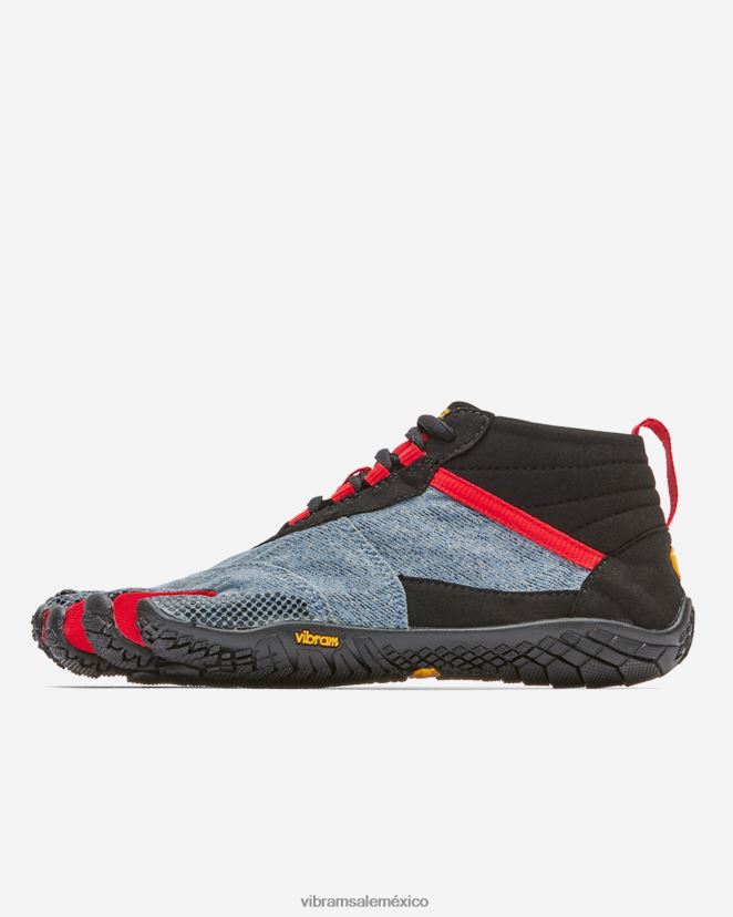 calzado XLB08X1 Vibram caminata en v denim claro/rojo mujer