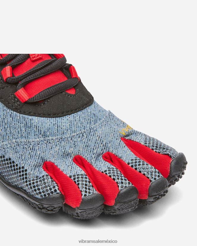 calzado XLB08X1 Vibram caminata en v denim claro/rojo mujer