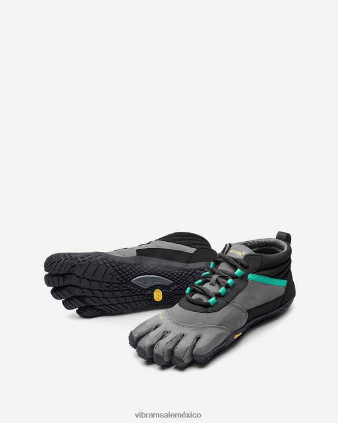 calzado XLB08X84 Vibram v-trek aislado negro/gris/verde mujer