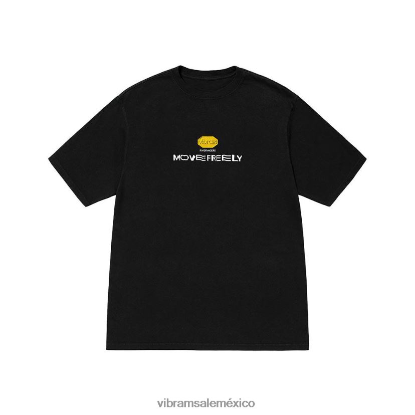 vestir XLB08X44 Vibram camiseta "muévete libremente" negro unisexo