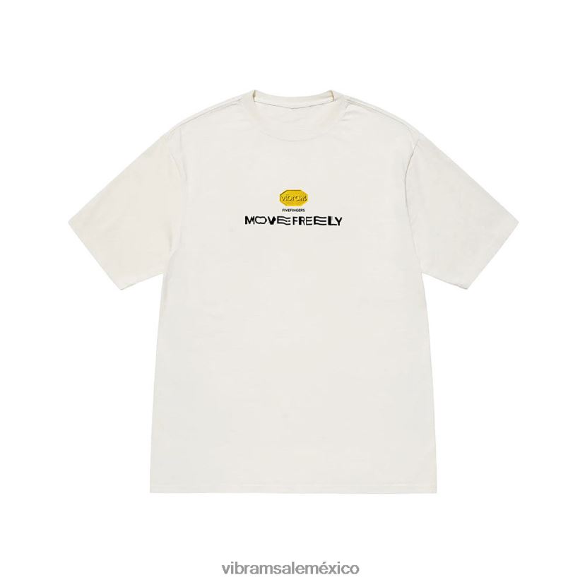 vestir XLB08X45 Vibram camiseta "muévete libremente" blanco unisexo